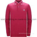 Man Red Long Sleeve Polo Shirts (ELTMPJ-172)